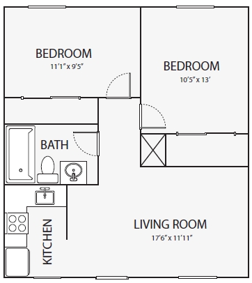 1BR/1BA - Antilles Apartments