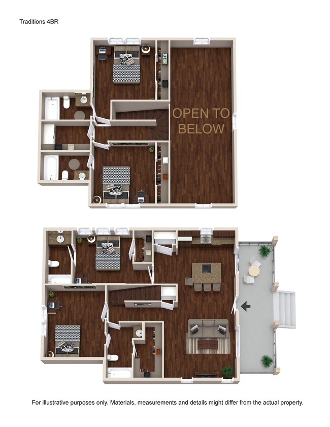 Combined 4x4 - Traditions Townhomes | Student Housing