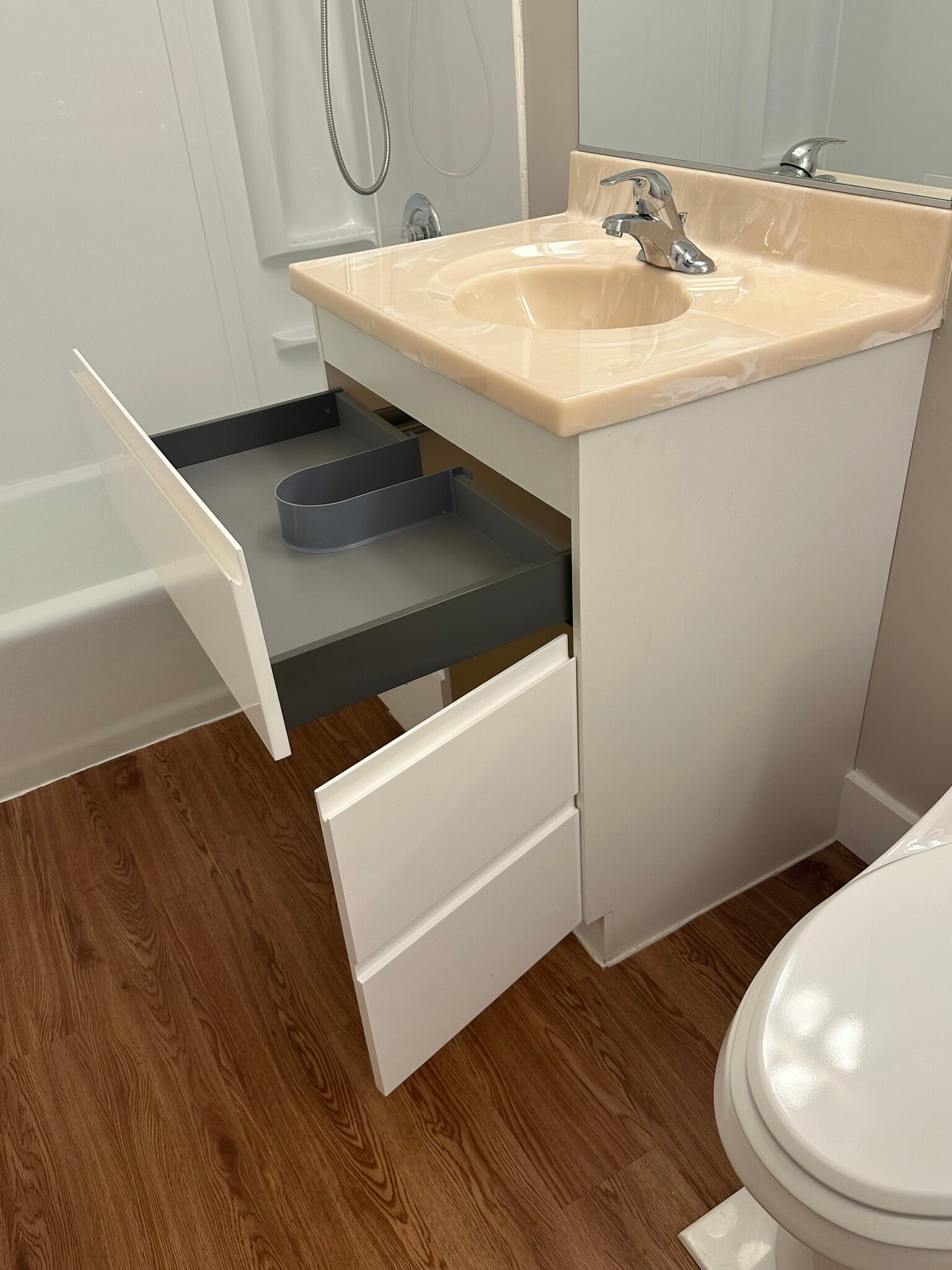 Lots of bathroom storage and extra wall heater. - 2154 Willowgrove Ave