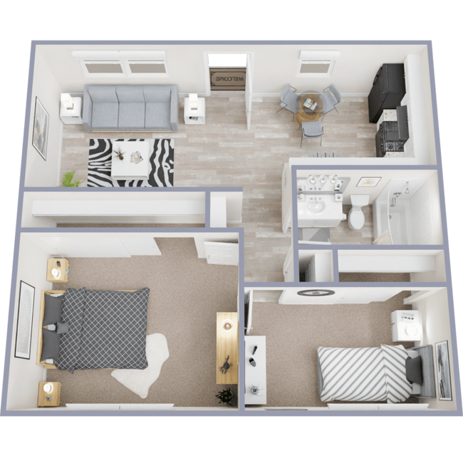 2bed_Overhead_341310.png - The Flats