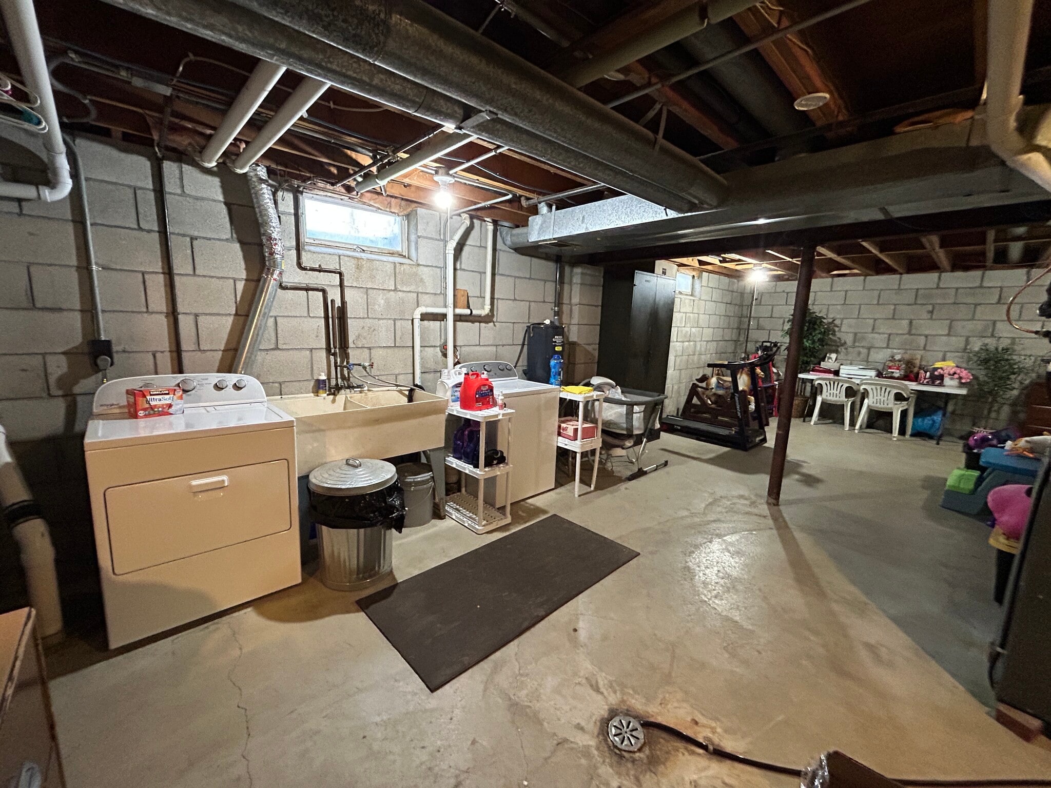 Basement has laundry hook ups (electric or gas dryer hookups available) - 2711 Albany Ct