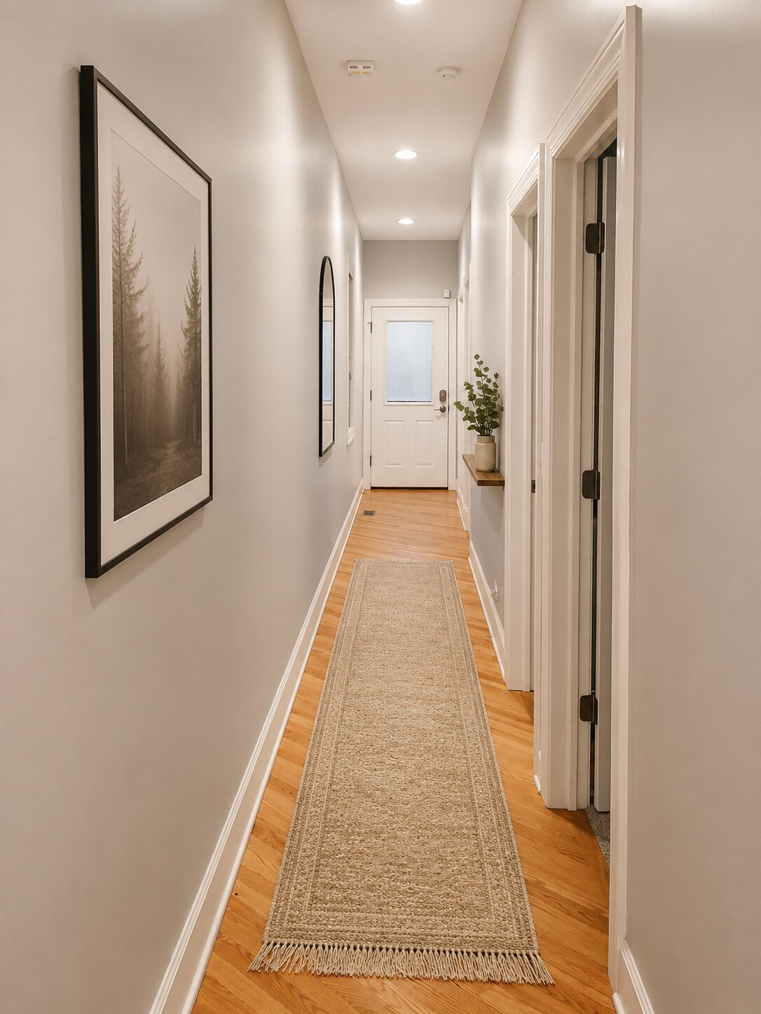 Spacious hallway with hardwood throughout upstairs floor - 3513 North Reta Avenue