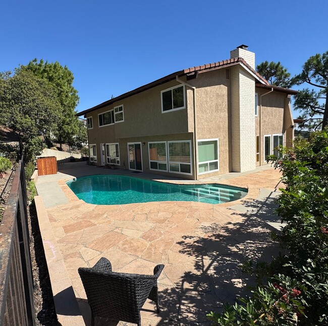 View of home and backyard pool entertainment area - 2571 Cordelia Rd