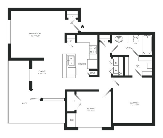 Floorplan - The Fountains of Conroe Apartment Homes