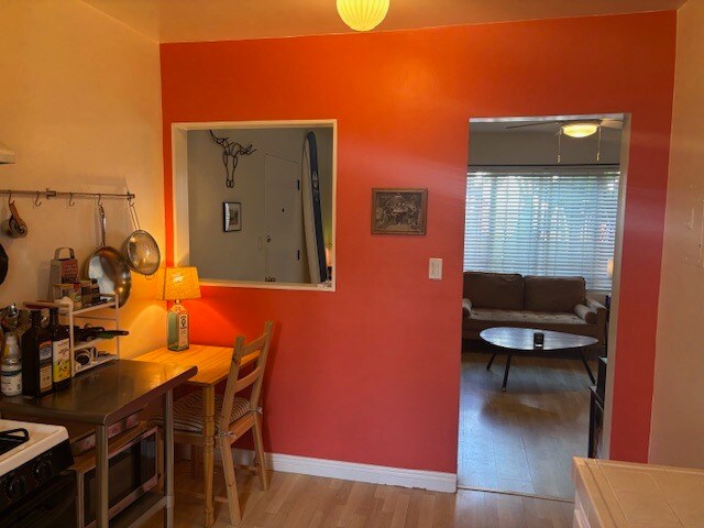 current tenant's layout, from kitchen into min room - 110 Brooks Ave