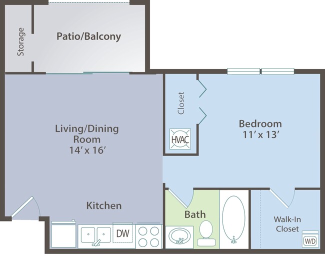 A1- 533 SF - Liv at Winter Park Apartment Homes