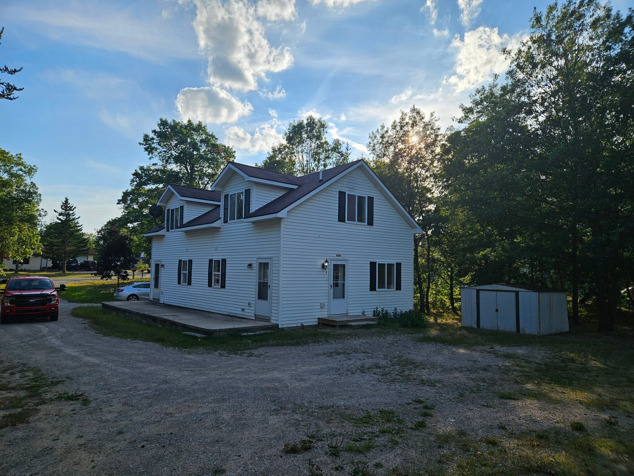 Notice lots of room for parking. Your apartment is the rear unit - 4304 Kateri Ln