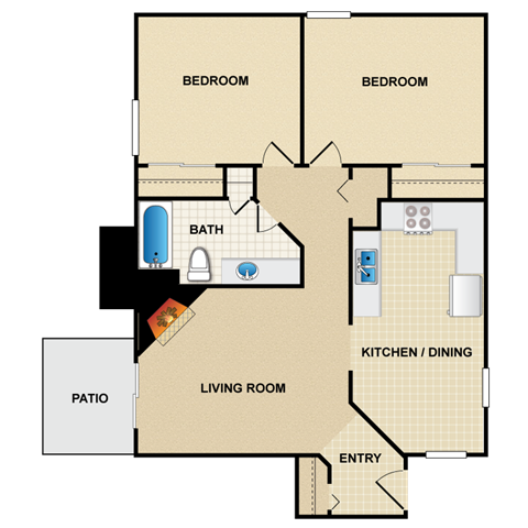 Floorplan - Millcreek Woods Apartment Homes