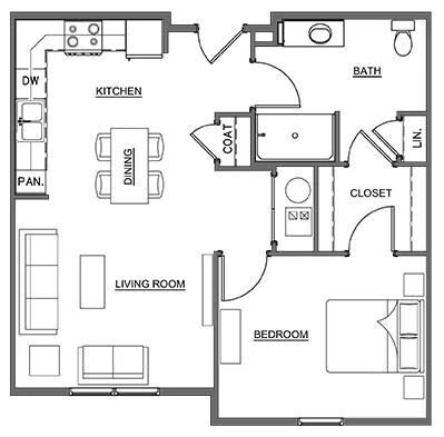 Floorplan - Barley Square Apartments