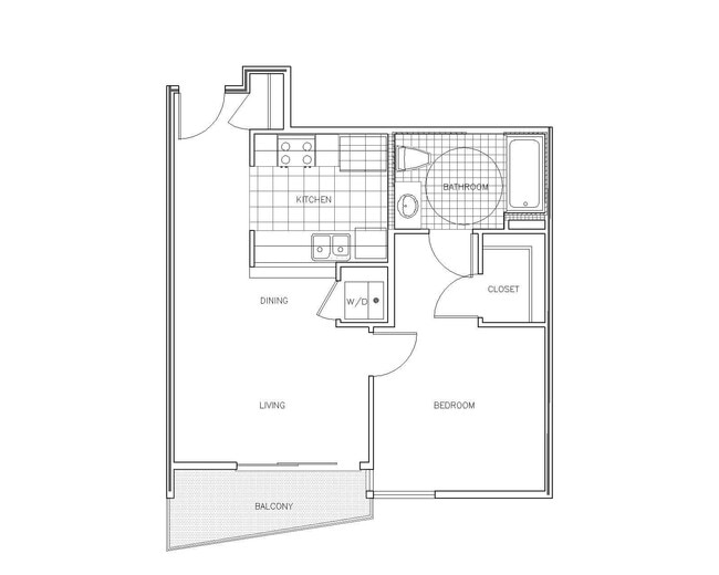 Sorrento 1x1 floor plan PR SM Sorrento LLC - PR SM Sorrento LLC