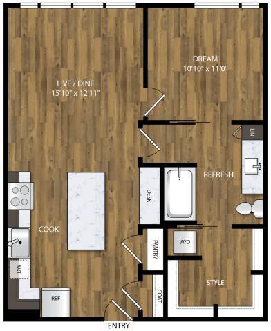 Floorplan - Willamette Tower