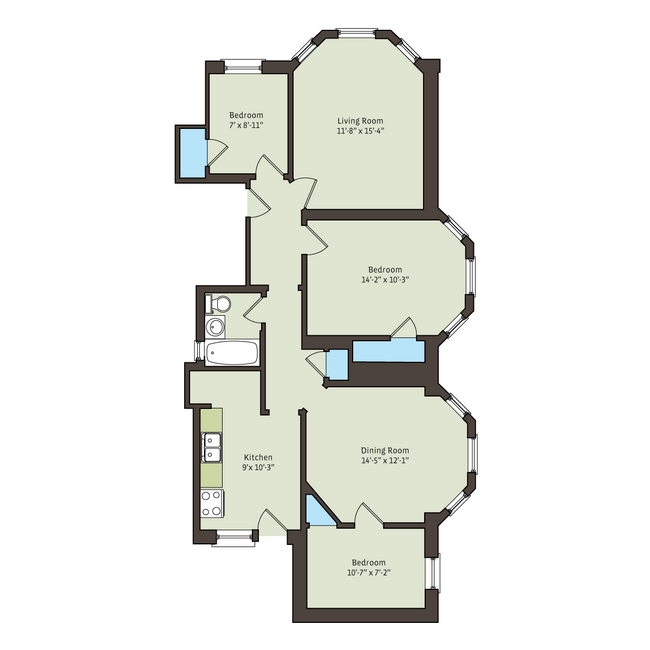 Floorplan - 5401-5403 S. Woodlawn Avenue