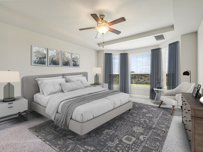 Virtually Staged Primary Bedroom - 3241 Aurelia Ln