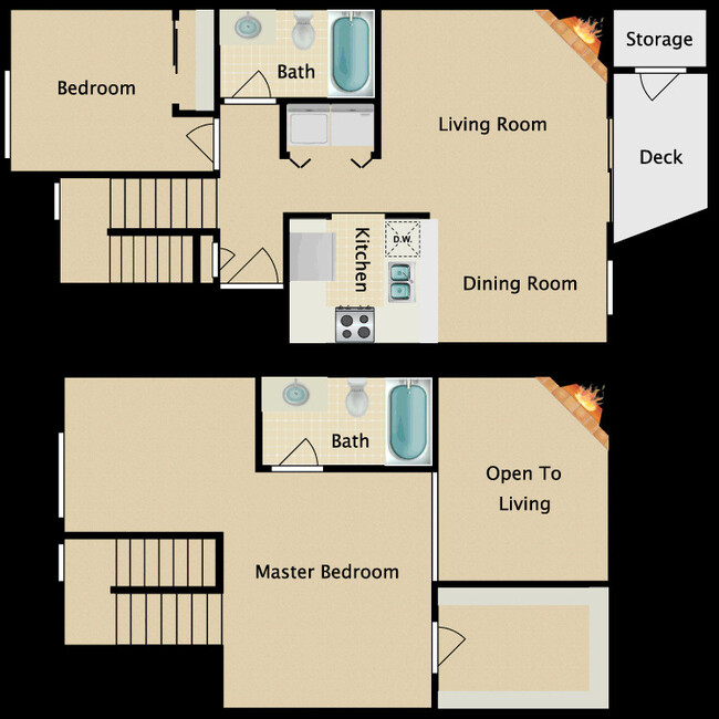 D Floor Plan - College Pointe Apartments