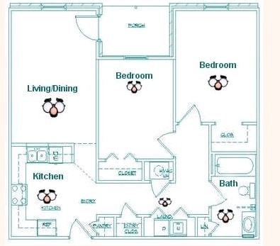 2BR/1BA - Linden Square Apartments