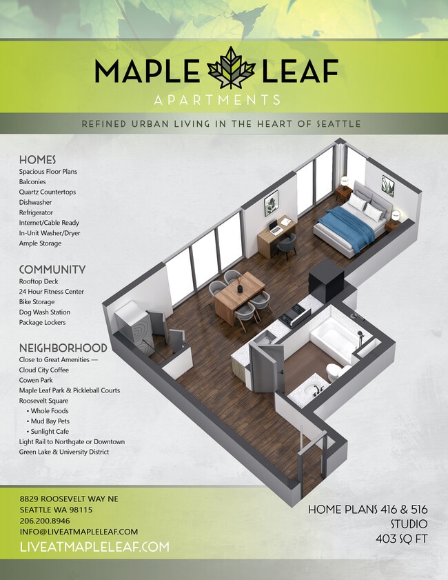 Floorplan - Maple Leaf Apartments