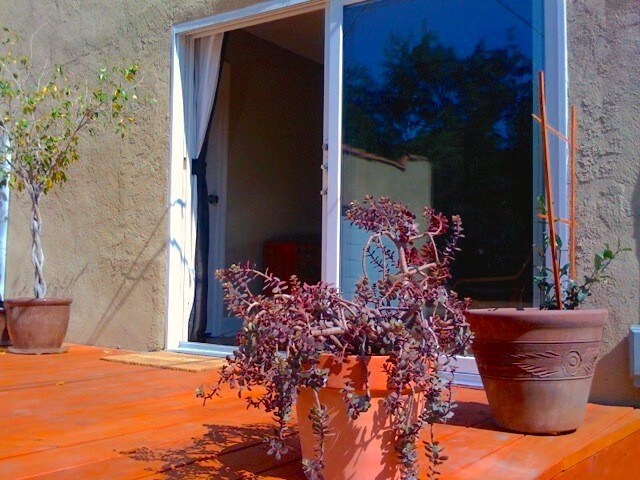 large sliding glass doors to backyard deck - 5208 W 20th St