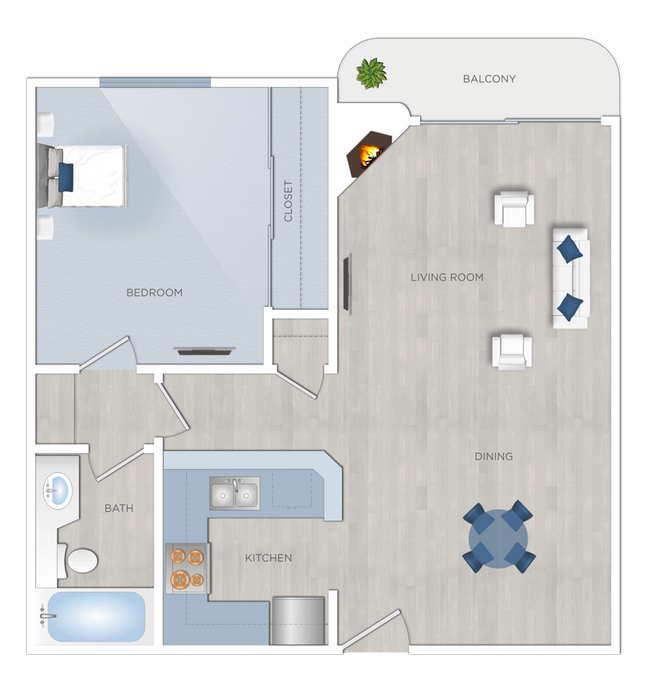 Floorplan - Toluca Terrace Apts.