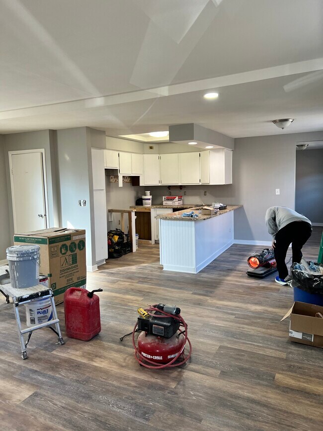 Kitchen, under construction - 9950 Washington Ave