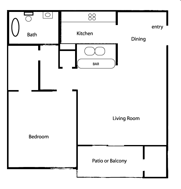 1 BED 1 BATH - Appleridge Apartments