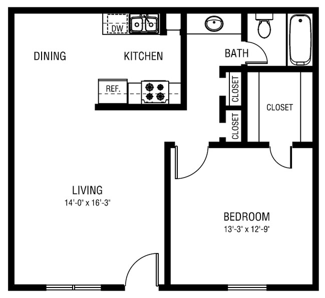 1BR/1BA - Heatherstone Apartments