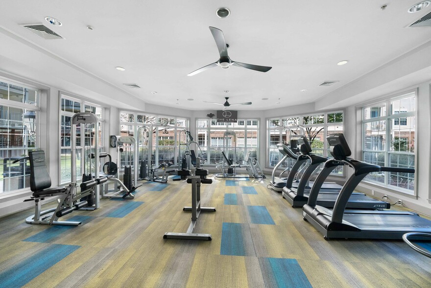 Residents enjoy our Fitness Center at The Lena - The Lena