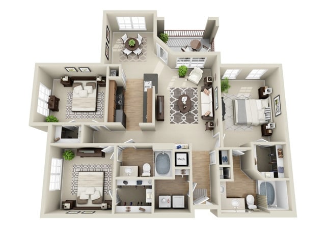3CG Floorplan | 3 Bed, 2 Bath - Sorrento at Tuscan Lakes