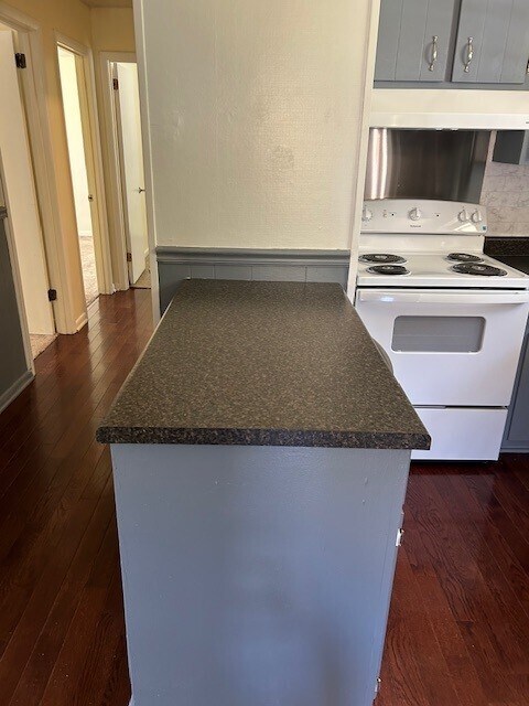 Island and hall - 311 Sunny Acre Dr