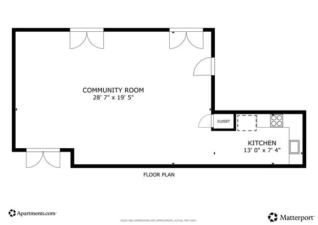 Community Room - Oakland 34 Apartments