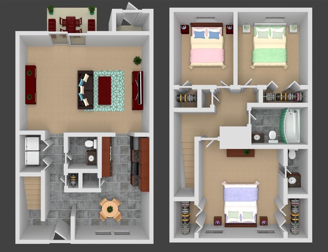 Floorplan - College Square at Harbour View Townhomes