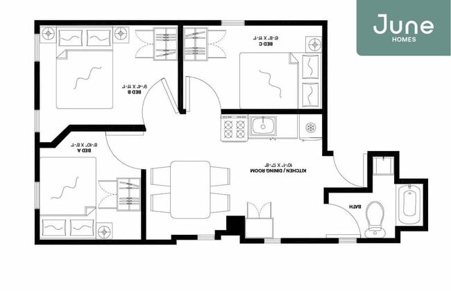 Building Photo - Full room in 3-bed/1.0-bath Home
