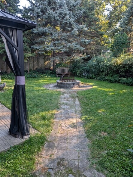 Back yard - gazebo and firepit - 2421 Upham St