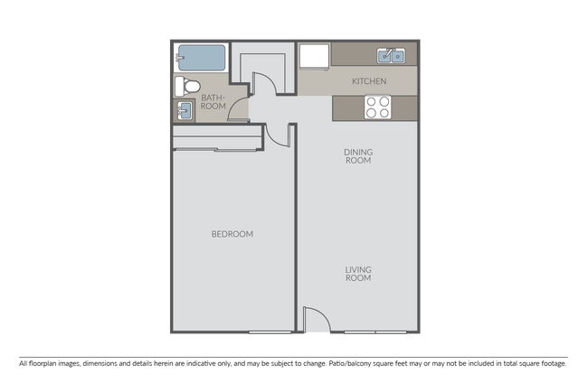 1 Bed 1 Bath (H1) - Hacienda at Camarillo Oaks