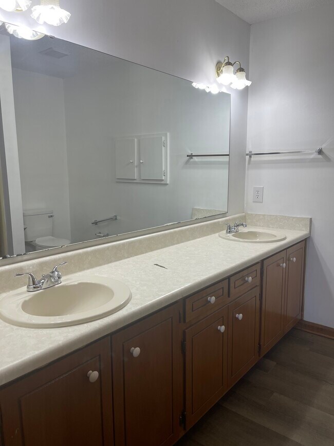 master bathroom. double vanity - 2656 Fairforest Clevedale Rd