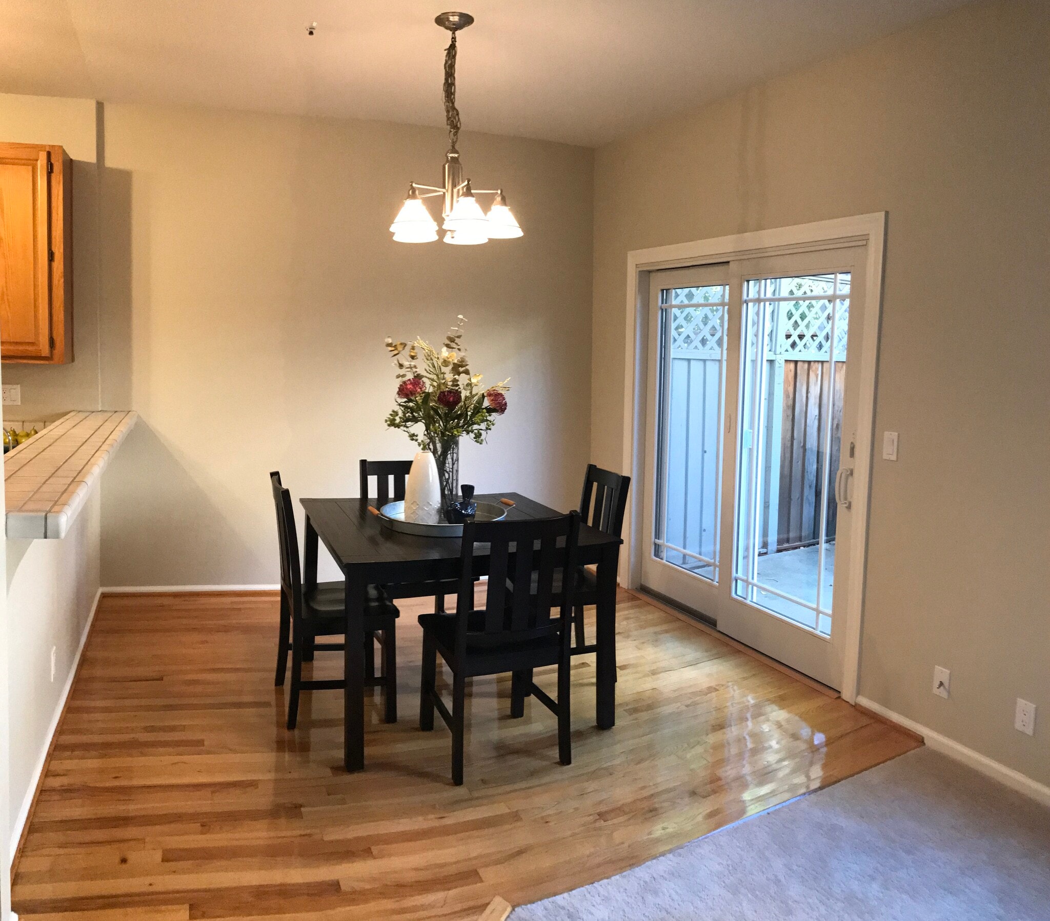 Dining room with hardwood floors. - 203 Bean Creek Road