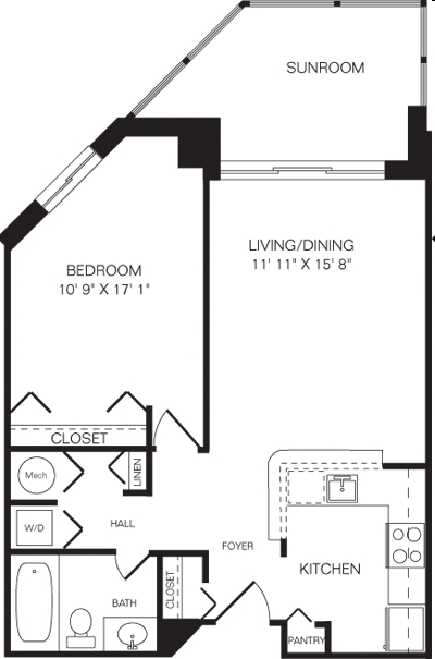 1BR/1BA - West View at Ballston Metro