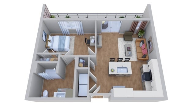 1x1 A Large Balcony - Apply Today For Our Waitlist! - Noble 2500 | Student Housing