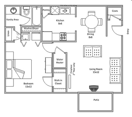 1BR/1BA - East Gate Apartments