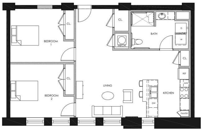 Floorplan - Sands Senior Apartments