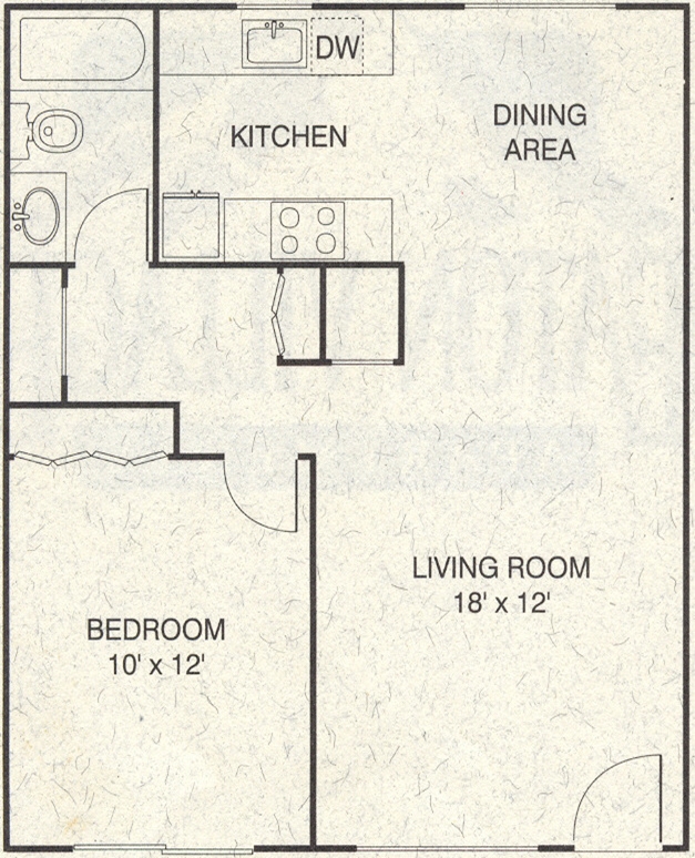 1BR/1BA - Bridge City Apartments