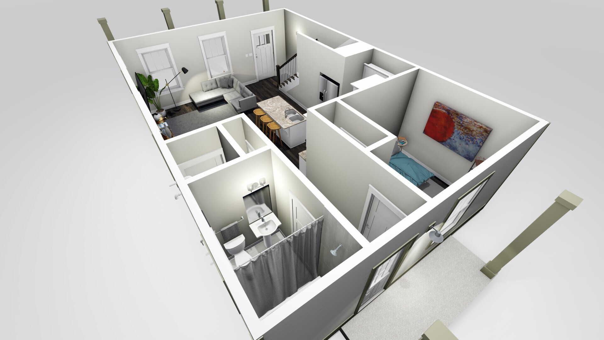 First floor view from bathroom - 710 Buchanan St