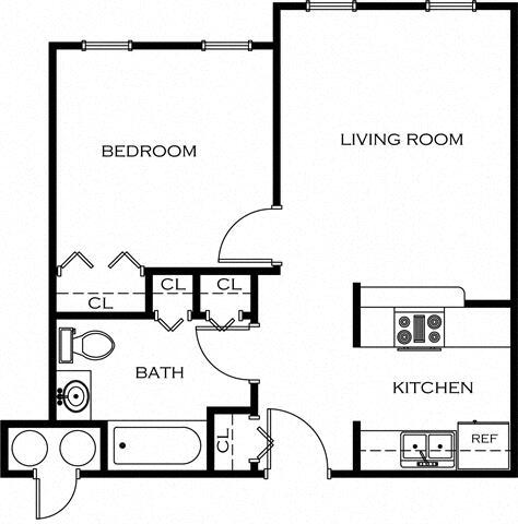 Floorplan - Parkview Senior Apartments