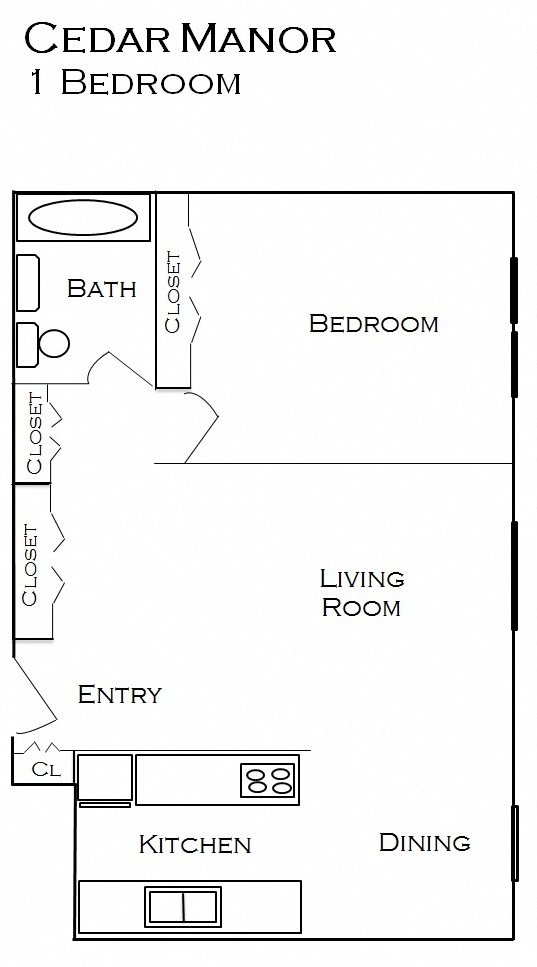 Floorplan - Cedar Manor Apartments