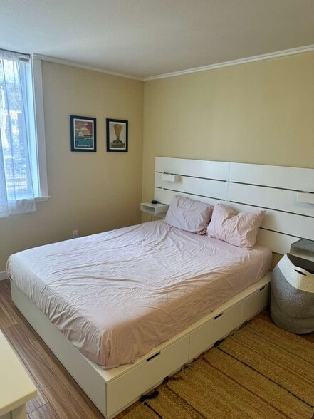 Queen size bed and Leesa mattress with underbed storage - 626 4th Ave W