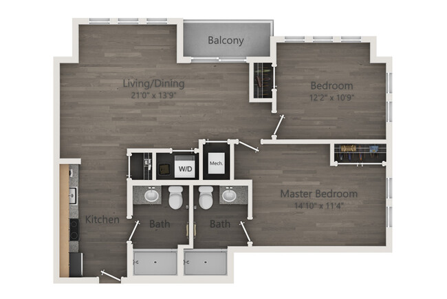 Dennis 2 Bedroom - Pearl Flats