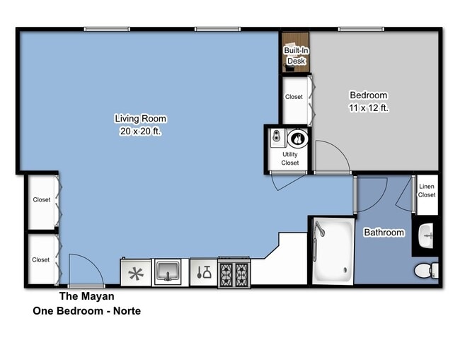 Floorplan - The Mayan Apartments