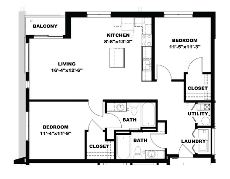 2BR/2BA - Hot Metal Flats