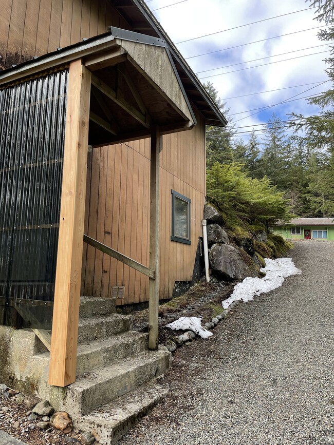 Entryway and path to parking lot - 4412 N Douglas Hwy