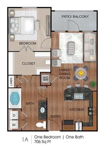 Floorplan - CREEKSIDE VUE APARTMENTS