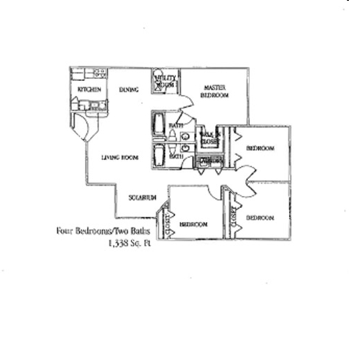 4BR/2BA - Hampton Point Apartments